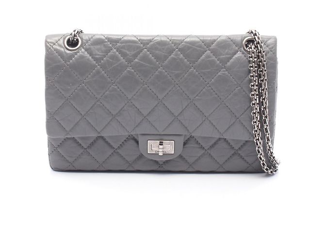 Chanel 2.55 Matelassé Double Flap Schultertasche Braun