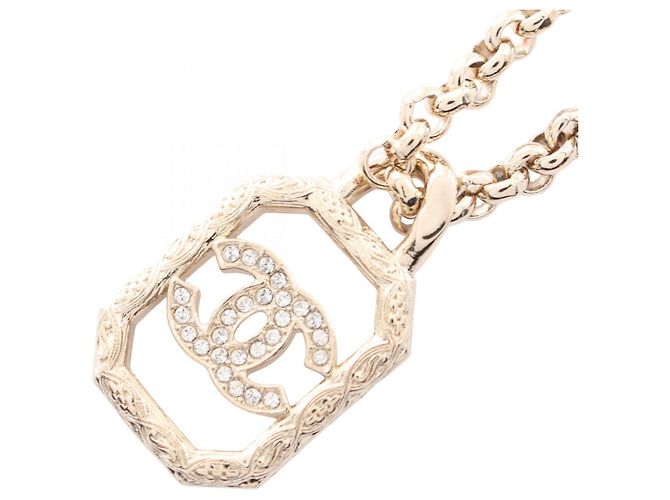 Collana quadrata con il logo Coco di Chanel D'oro