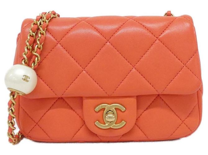 Bolsa de Ombro Chanel AS4868 Laranja