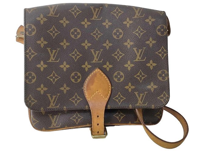 Sac à main Louis Vuitton Cartouchiere Monogram Canvas MM Marron