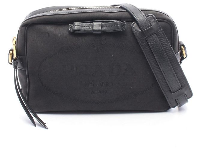 Bolsa de ombro Prada TESSUTO SOFT CALF Preto