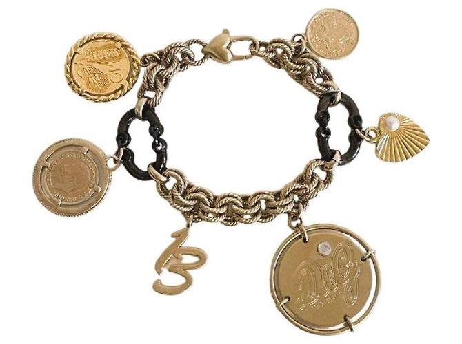 Bracciale Dolce & Gabbana Token Money placcato oro D'oro