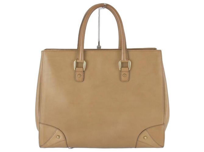 Gucci Ledertote-Tasche Kamel