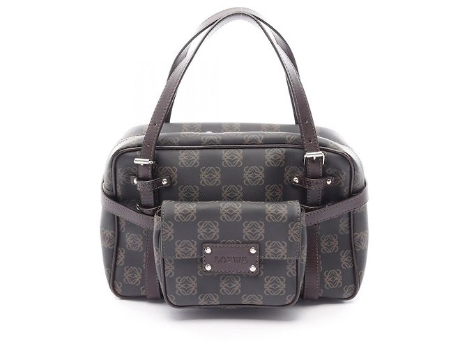 Bolsa Loewe Anagram Marrom Preto
