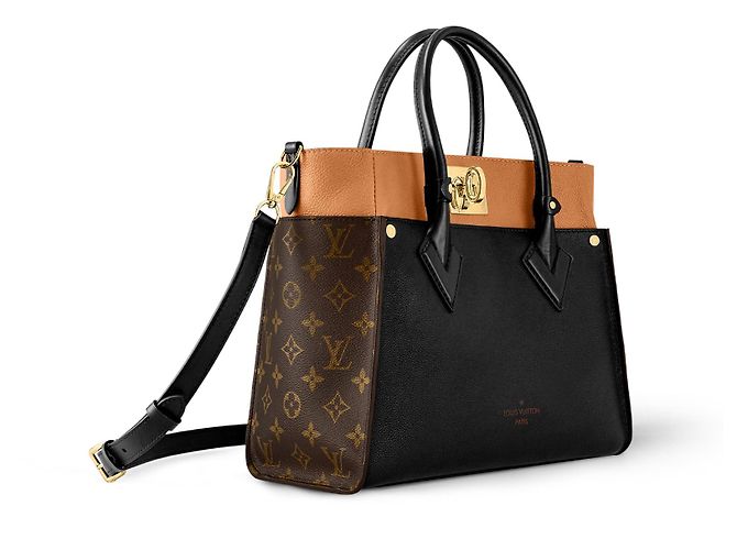 Louis Vuitton Bolso On My Side Monogram Castaño Negro Monograma