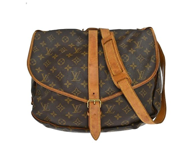 Louis Vuitton Saumur Monogram Canvas 35 Marrom