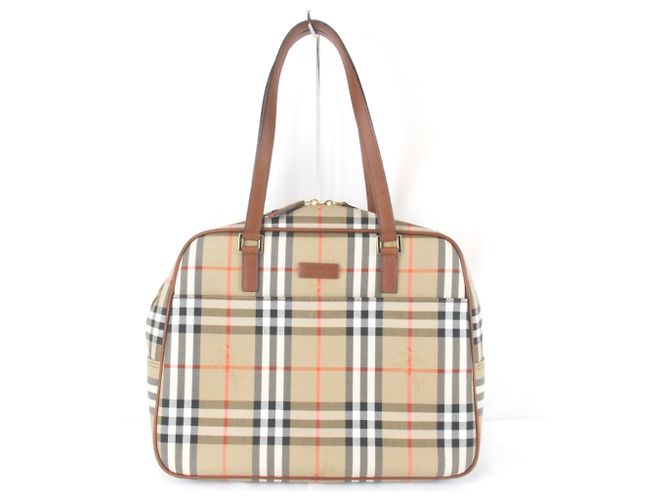 Bolsa Burberry Nova Check Shadow Horse Bege