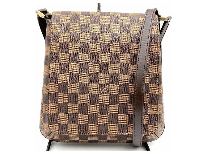 Borsa a Spalla Louis Vuitton Damier Musette Salsa Marrone