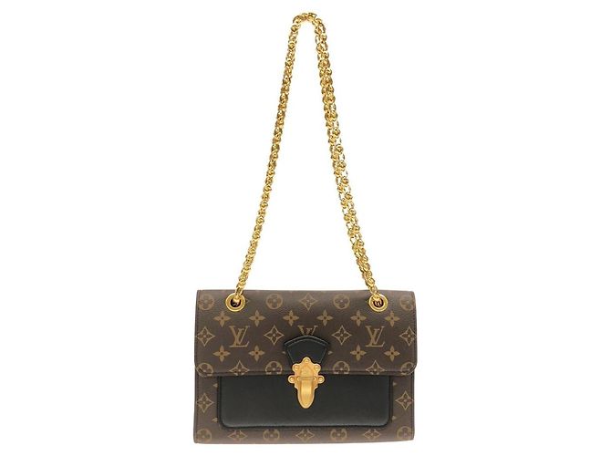 Louis Vuitton Monogram Victoire M41730 Schultertasche Braun Schwarz