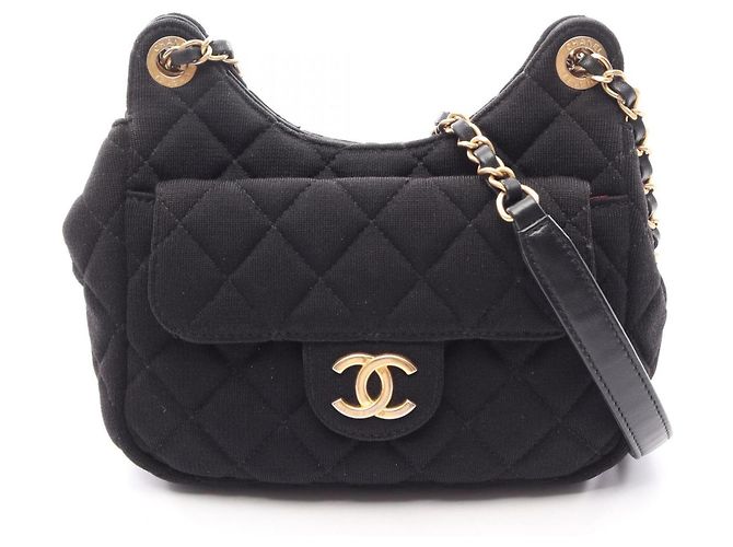 Borsa Hobo Chanel Matelassé Small Nero
