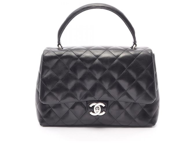 Bolsa Chanel Matelassé com alça de mão Preto