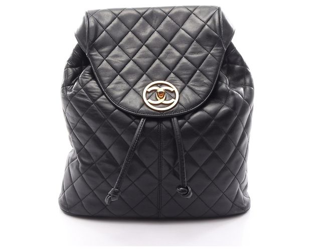 Sac à dos/Sac à main Chanel Matelassé Noir