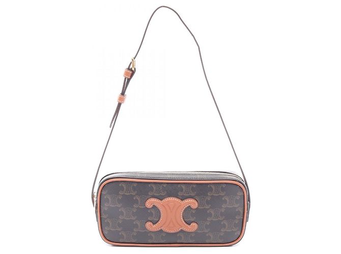 Céline Borsa a tracolla mini Celine Cuile Triomphe Marrone Nero