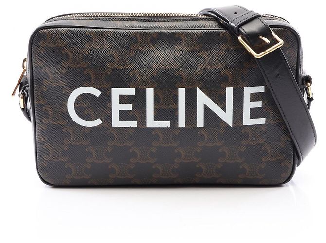 Céline Borsa Messenger Celine Triomphe Medium Nero 