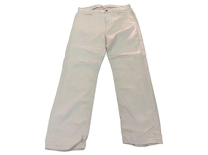 Loro Piana Pantalones de Algodón Beige