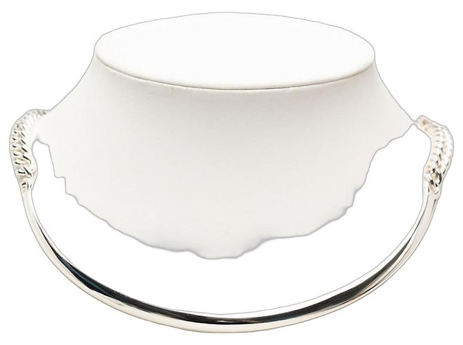 Hermès Collana Boucles Sellier Inflexible Hermes Argento