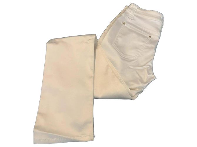 Medusa Versace Pantalones de Satén Blanco