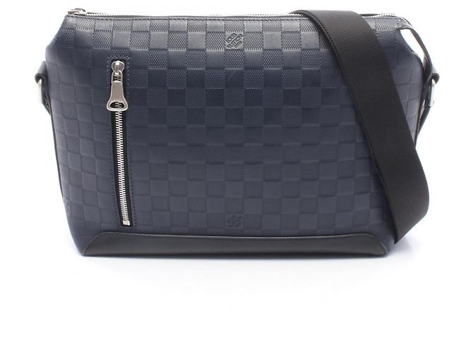Borsa Louis Vuitton Discovery Messenger PM Nero Blu navy