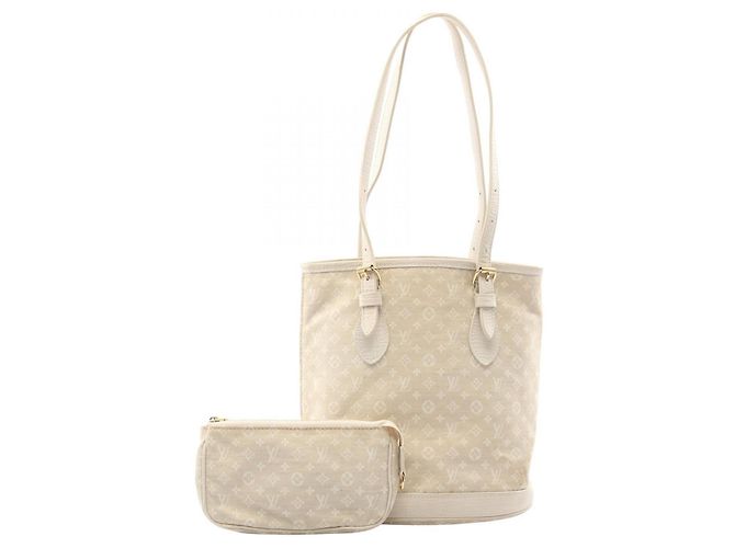 Louis Vuitton Bucket PM Monogram Mini Lin Handtasche Roh