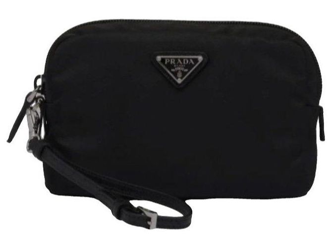 Prada Bolso Pouch Re-Nylon Negro