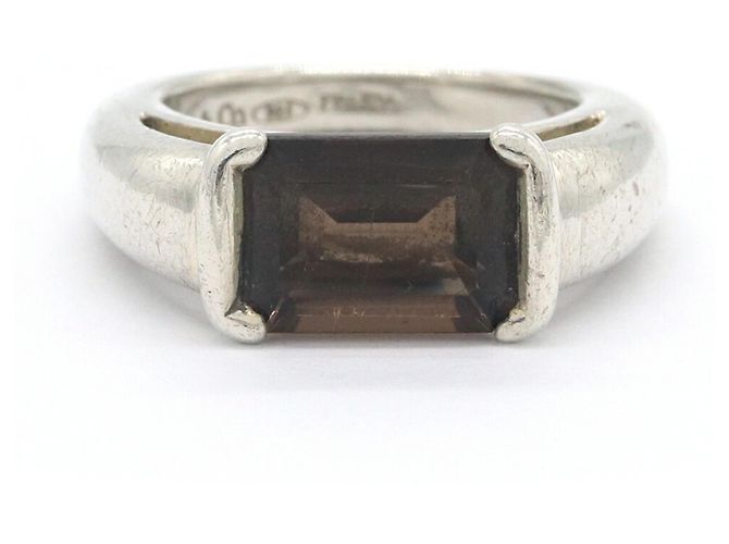 Tiffany & Co. Sterling Silber Ring mit Rauchquarz