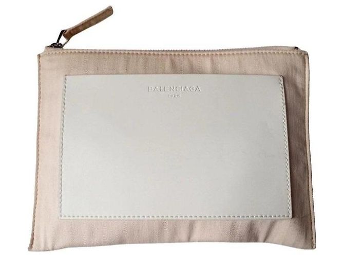 Balenciaga Pouch Tasche Weiß Beige