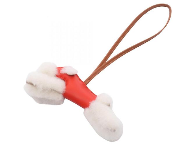 Charm Buddy Hermès Capucines Marrone Bianco Rosso