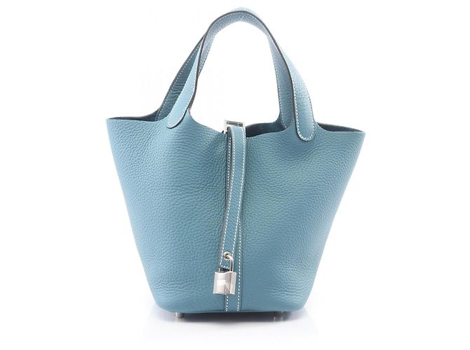 Hermès Sac à main Hermes Picotin Lock PM New Blue Jean Bleu