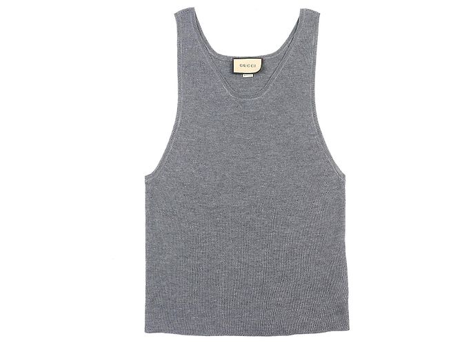 Top de punto de lana Gucci Castaño