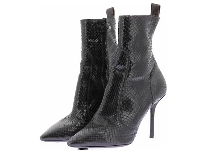 Louis Vuitton Stivaletti in pitone autentico Nero