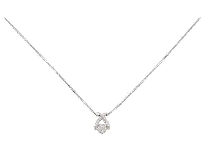 Autre Marque Au750 Diamant-Halskette Silber