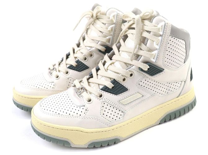 Baskets montantes en cuir Gucci Interlocking G Blanc