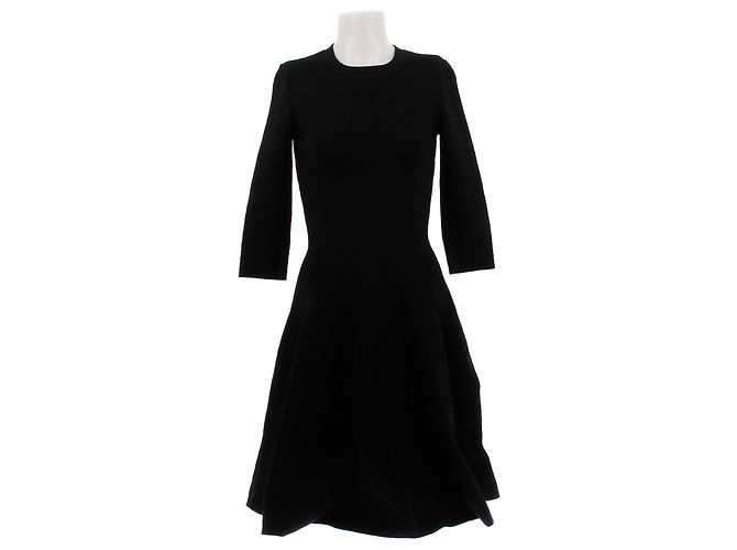 Vestido preto de viscose Alaïa