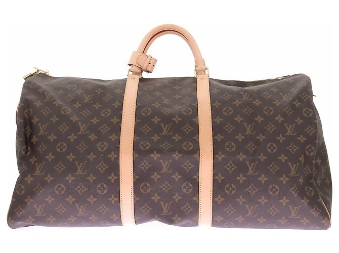 Louis Vuitton Sacola "Keepall 60" em lona marrom
