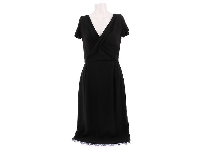 Dior Schwarzes Kleid aus Viscose Größe 38