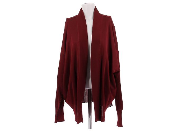 Cárdigan Alaïa rojo de viscosa Roja