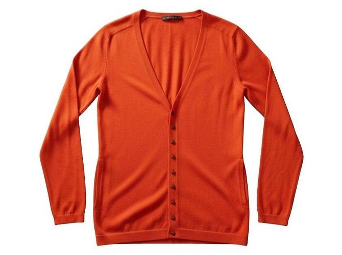 Balenciaga Strickjacke aus Seide und Kaschmir in Orange