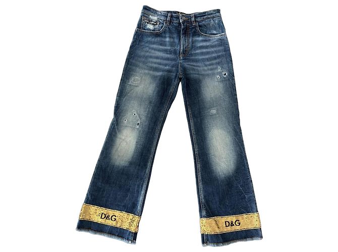 Vaqueros Bootcut Dolce & Gabbana D&G con Lentejuelas Azul