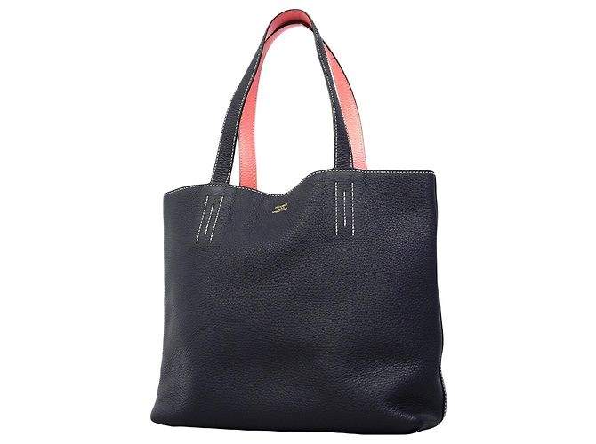 Hermès Bolsa Tote Hermes Double Sens 28 Rosa Azul