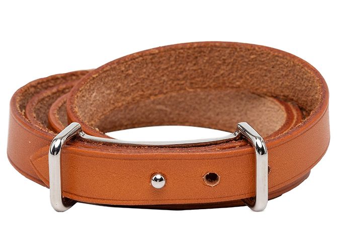 Pulseira Triple Tour Hermès Swift Marrom Api II