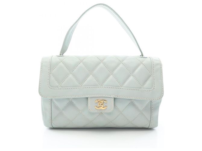 Chanel Wild Stitch Top Handle Handtasche Blau