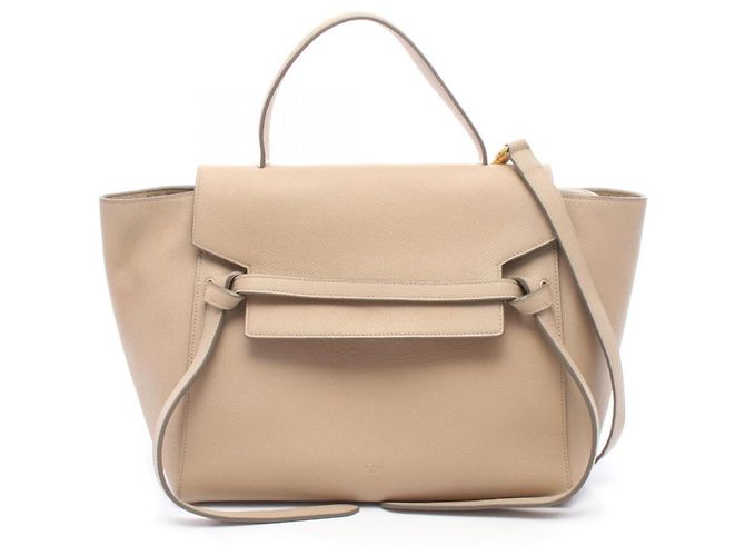 Céline BELT BAG MINI Bolsa de couro bege