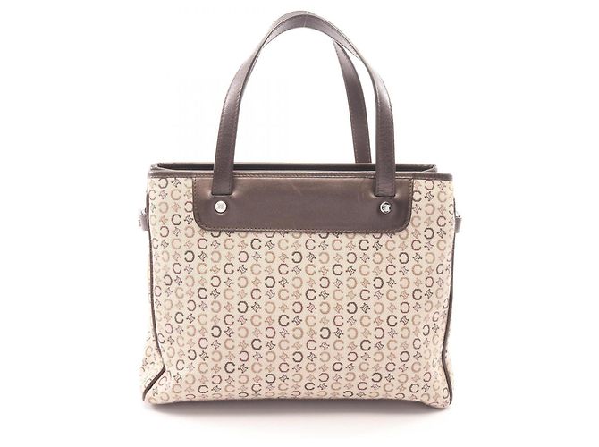 Céline Celine C Macadam Handbag Brown Beige