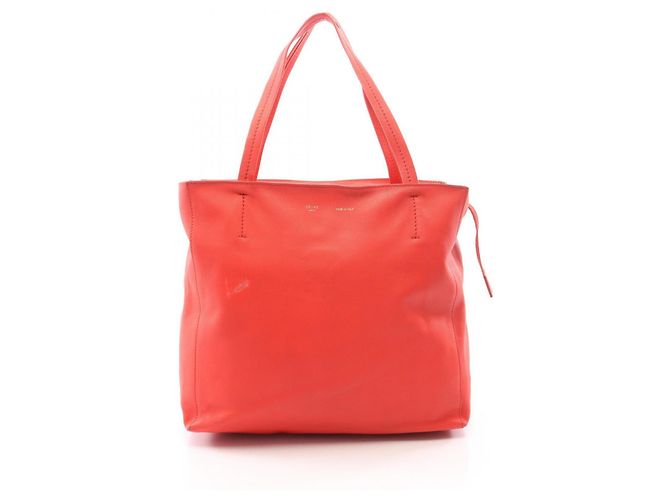 Céline Borsa Tote Bag Celine Horizontal Cabas Small Red Rosso