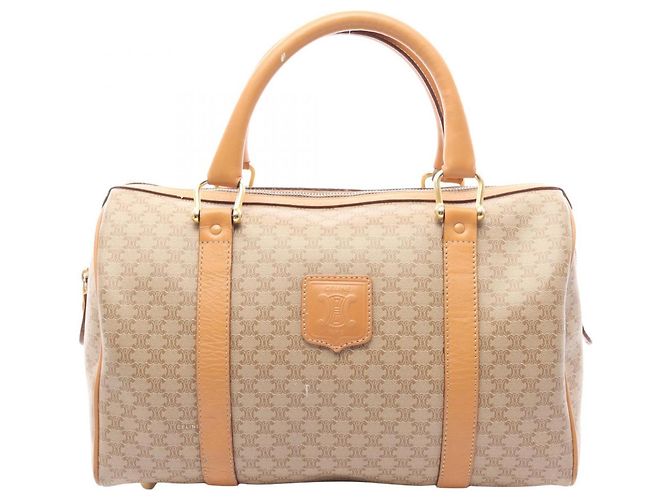 Céline Borsa Tote Celine Macadam Marrone Beige 