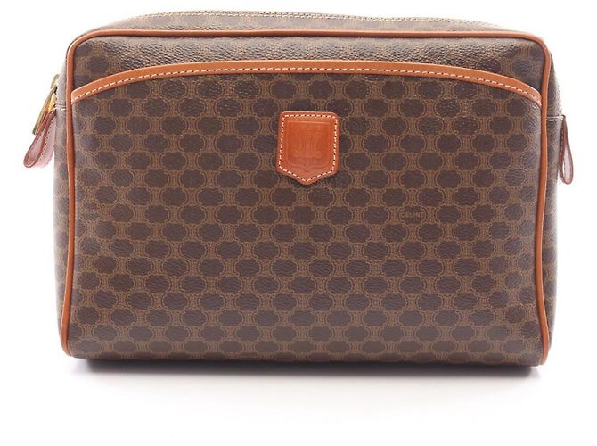 Céline Celine Macadam Clutch Handtasche Braun