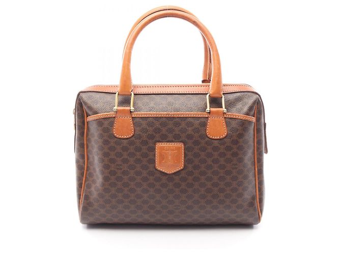 Céline Sac Boston Celine Macadam Marron