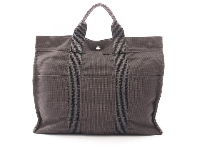 Hermès Sac cabas/Sac à main Hermes Herline MM en gris Marron