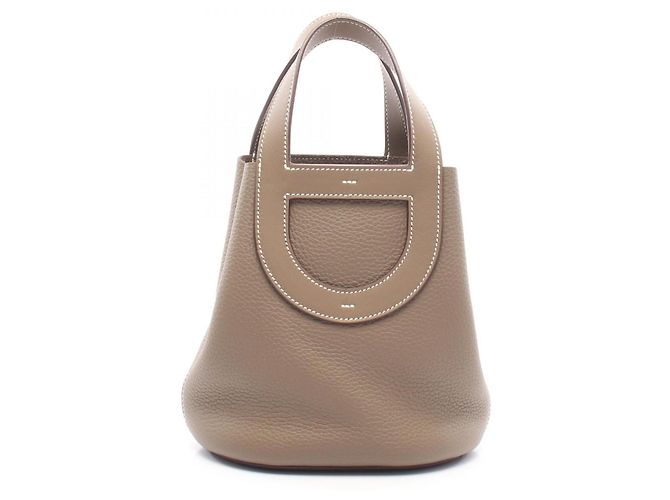 Hermès Bolsa Hermes In the Loop 18 Marrom Taupe