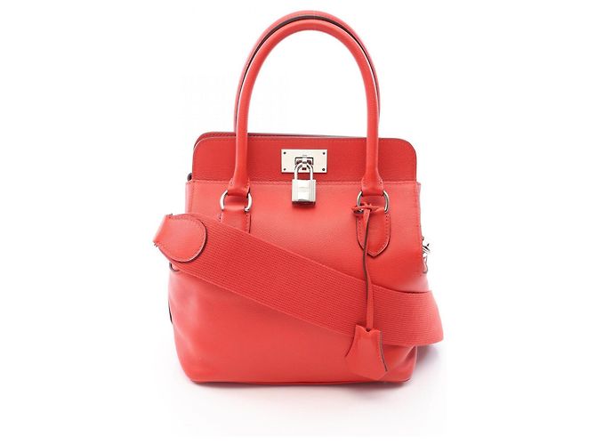 Hermès Sac à main Hermes Toolbox 20 Rouge Pivoine